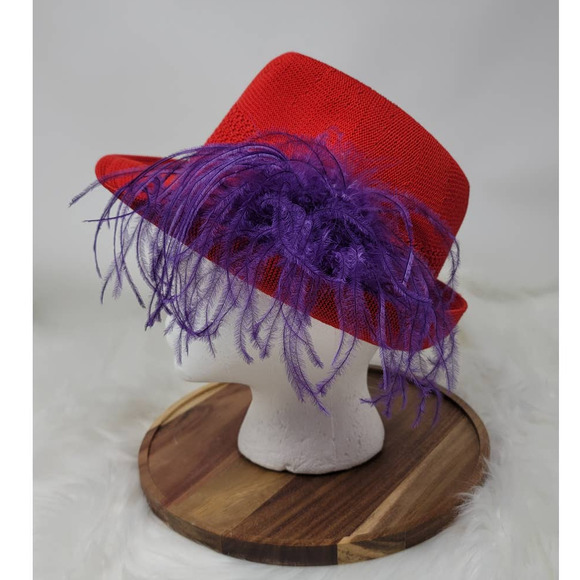 Something Special Red Hat Ladies Hat Red/Purple - Picture 2 of 5